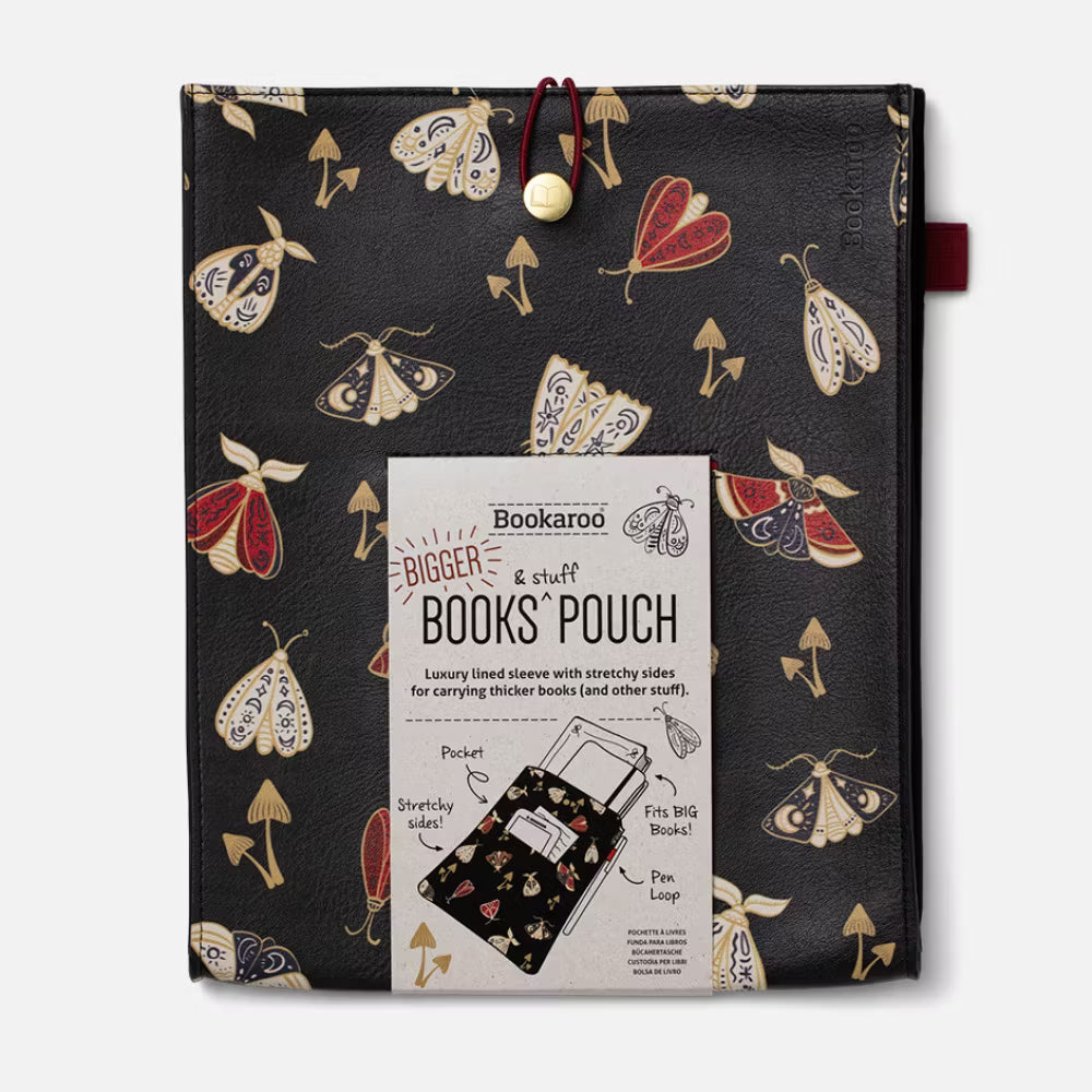 Bookaroo - Books & Stuff Pouch / Bokskydd & Fodral (Nattfjäril)